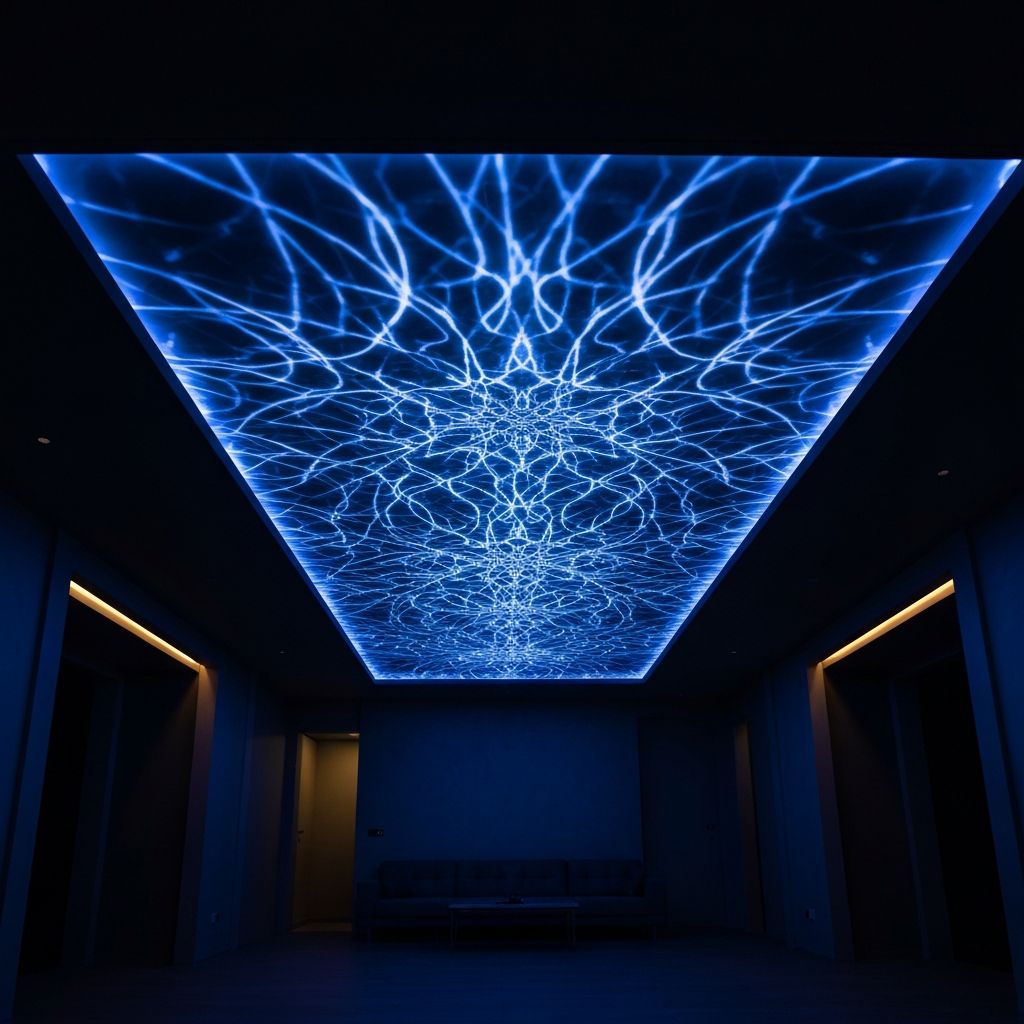 Dramatic LED stretch ceiling installation